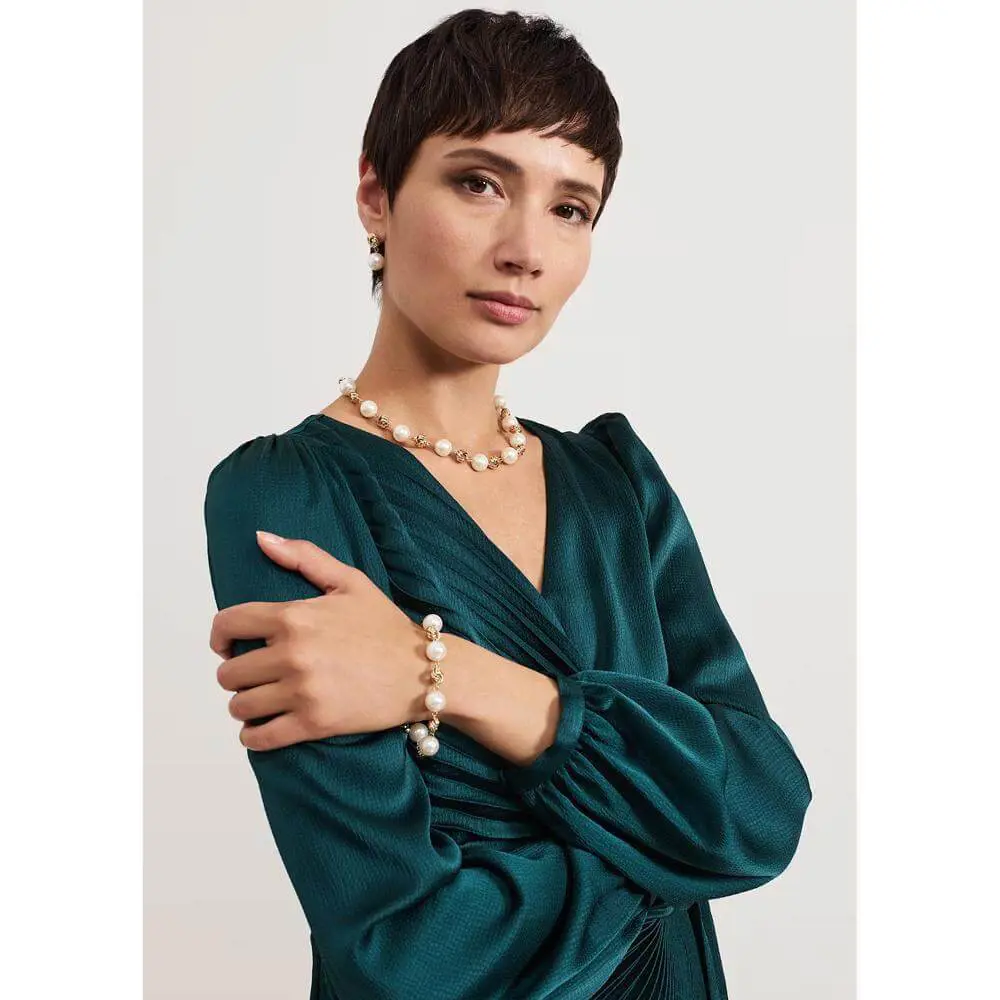 Phase Eight Pearl And Knot Necklace